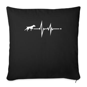Dogs German Wirehaired Dog Owners - Sofa pillowcase 17,3'' x 17,3'' (45 x 45 cm) - black - Front