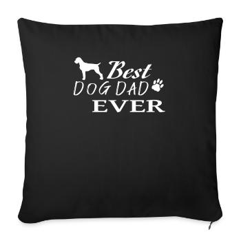 Dogs German Wirehaired Dog Owners - Sofa pillowcase 17,3'' x 17,3'' (45 x 45 cm) - black - Front