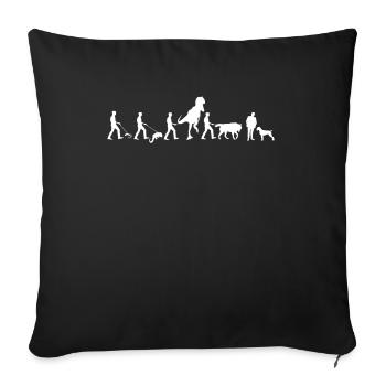 Dogs German Wirehaired Dog Owners - Sofa pillowcase 17,3'' x 17,3'' (45 x 45 cm) - black - Front