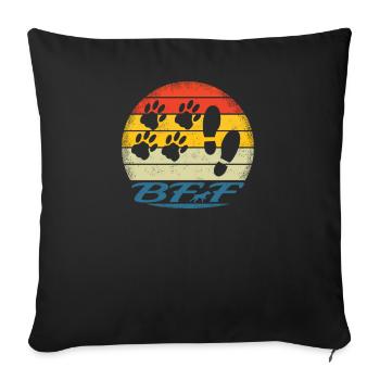 Dogs German Wirehaired Dog Owners - Sofa pillowcase 17,3'' x 17,3'' (45 x 45 cm) - black - Front