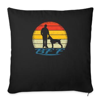 Dogs German Wirehaired Dog Owners - Sofa pillowcase 17,3'' x 17,3'' (45 x 45 cm) - black - Front