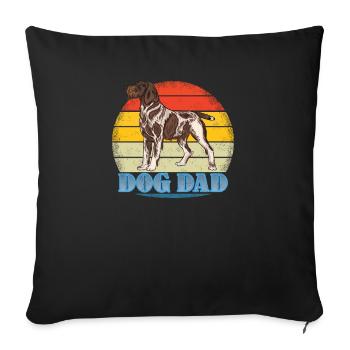 Dogs German Wirehaired Dog Owners - Sofa pillowcase 17,3'' x 17,3'' (45 x 45 cm) - black - Front