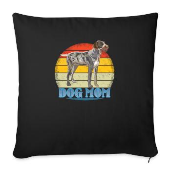 Dogs German Wirehaired Dog Owners - Sofa pillowcase 17,3'' x 17,3'' (45 x 45 cm) - black - Front