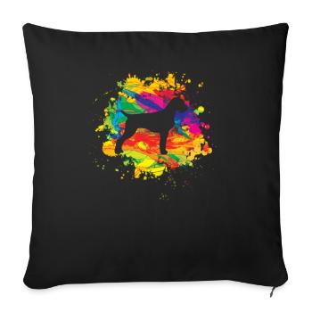 Dogs German Wirehaired Dog Owners - Sofa pillowcase 17,3'' x 17,3'' (45 x 45 cm) - black - Front