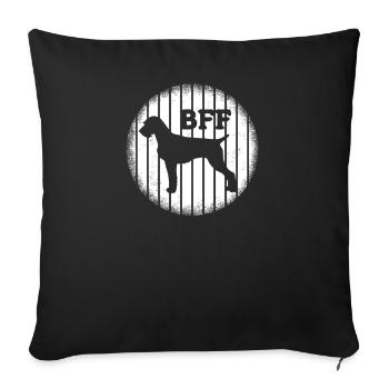 Dogs German Wirehaired Dog Owners - Sofa pillowcase 17,3'' x 17,3'' (45 x 45 cm) - black - Front