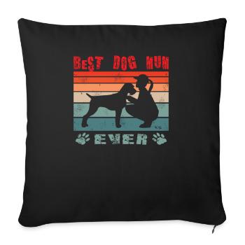 Dogs German Wirehaired Dog Owners - Sofa pillowcase 17,3'' x 17,3'' (45 x 45 cm) - black - Front