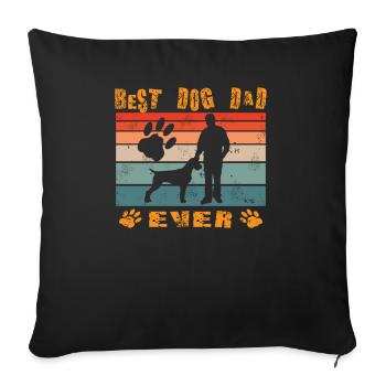 Dogs German Wirehaired Dog Owners - Sofa pillowcase 17,3'' x 17,3'' (45 x 45 cm) - black - Front