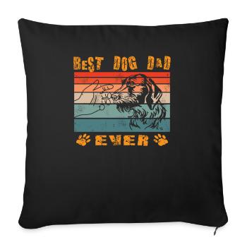 Dogs German Wirehaired Dog Owners - Sofa pillowcase 17,3'' x 17,3'' (45 x 45 cm) - black - Front