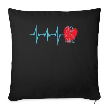 Chien teckel Propriétaire de chien Gechenkidee - Housse de coussin décorative 45 x 45 cm - noir - Devant