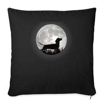 Chien teckel Propriétaire de chien Gechenkidee - Housse de coussin décorative 45 x 45 cm - noir - Devant