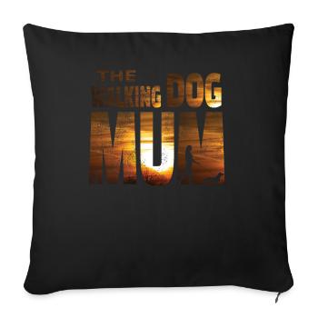Chien teckel Propriétaire de chien Gechenkidee - Housse de coussin décorative 45 x 45 cm - noir - Devant