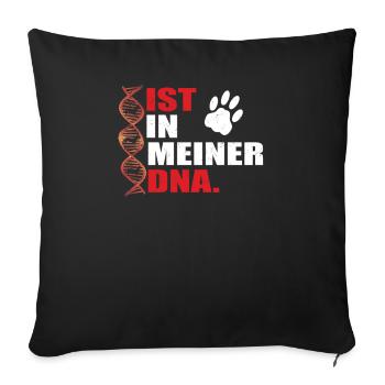 Hunderasse Dackel für Hundeliebhaber - Sofakissenbezug 45 x 45 cm - Schwarz - Vorne