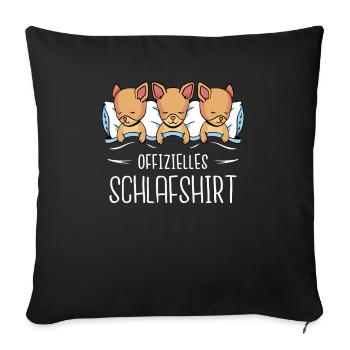 Hund Chihuahua Hundebesitzer Gechenkidee - Sofakissenbezug 45 x 45 cm - Schwarz - Vorne