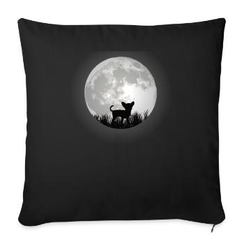 Chien Chihuahua Propriétaire de chien Gechenkidee - Housse de coussin décorative 45 x 45 cm - noir - Devant