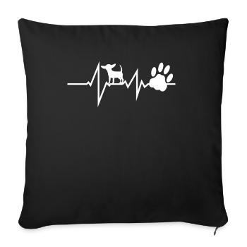 Chien Chihuahua Propriétaire de chien Gechenkidee - Housse de coussin décorative 45 x 45 cm - noir - Devant