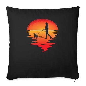 Chien Chihuahua Propriétaire de chien Gechenkidee - Housse de coussin décorative 45 x 45 cm - noir - Devant