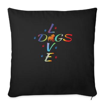 Chien Chihuahua Propriétaire de chien Gechenkidee - Housse de coussin décorative 45 x 45 cm - noir - Devant