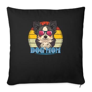 Chien Chihuahua Propriétaire de chien Gechenkidee - Housse de coussin décorative 45 x 45 cm - noir - Devant