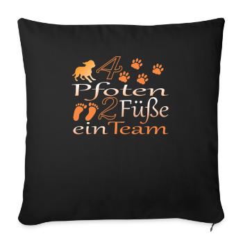 Hund Chihuahua Hundebesitzer Gechenkidee - Sofakissenbezug 45 x 45 cm - Schwarz - Vorne