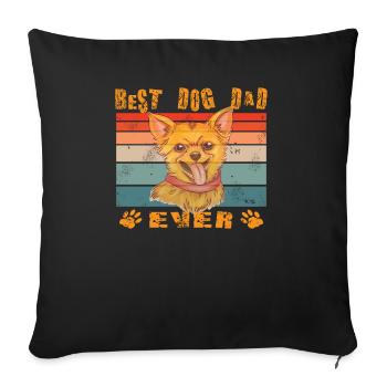 Chien Chihuahua Propriétaire de chien Gechenkidee - Housse de coussin décorative 45 x 45 cm - noir - Devant