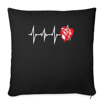 Chien Bulldog Dog Propriétaire Gechenkidee - Housse de coussin décorative 45 x 45 cm - noir - Devant