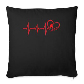Chien Bulldog Dog Propriétaire Gechenkidee - Housse de coussin décorative 45 x 45 cm - noir - Devant