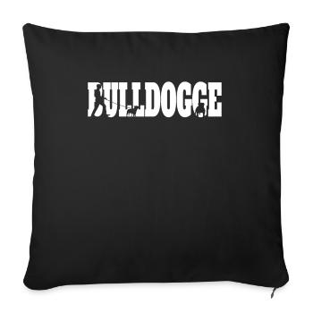 Chien Bulldog Dog Propriétaire Gechenkidee - Housse de coussin décorative 45 x 45 cm - noir - Devant