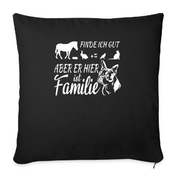 Hund Bulldogge Hundebesitzer Gechenkidee - Sofakissenbezug 45 x 45 cm - Schwarz - Vorne