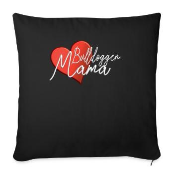 Dog Bulldog Dog Owner Gechenkidee - Sofa pillowcase 17,3'' x 17,3'' (45 x 45 cm) - black - Front