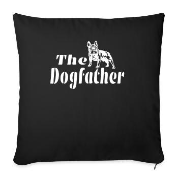 Chien Bulldog Dog Propriétaire Gechenkidee - Housse de coussin décorative 45 x 45 cm - noir - Devant