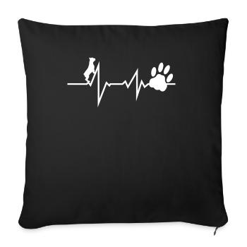 Chien Bulldog Dog Propriétaire Gechenkidee - Housse de coussin décorative 45 x 45 cm - noir - Devant