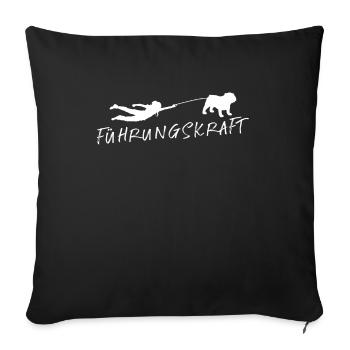 Chien Bulldog Dog Propriétaire Gechenkidee - Housse de coussin décorative 45 x 45 cm - noir - Devant