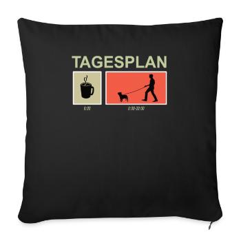 Hund Bulldogge Hundebesitzer Gechenkidee - Sofakissenbezug 45 x 45 cm - Schwarz - Vorne
