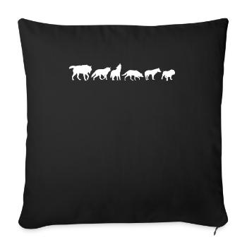 Chien Bulldog Dog Propriétaire Gechenkidee - Housse de coussin décorative 45 x 45 cm - noir - Devant