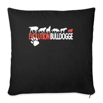 Hund Bulldogge Hundebesitzer Gechenkidee - Sofakissenbezug 45 x 45 cm - Schwarz - Vorne