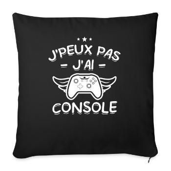 J'Peux Pas ! J'Ai Console 🎮 - Housse de coussin décorative 45 x 45 cm - noir - Devant
