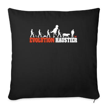 Cat Friend, Cat Accessories Gift - Sofa pillowcase 17,3'' x 17,3'' (45 x 45 cm) - black - Front