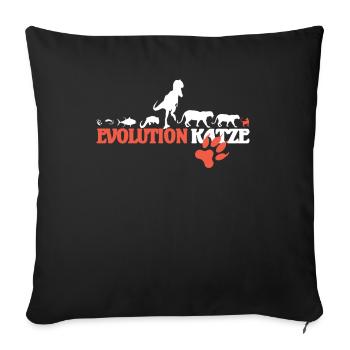 Cat Friend, Cadeau d’accessoires pour chat - Housse de coussin décorative 45 x 45 cm - noir - Devant