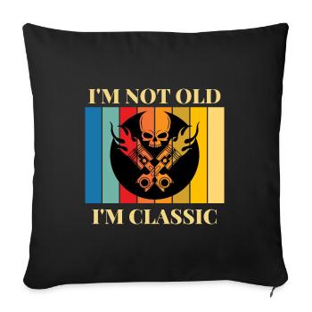 Je ne suis pas vieux, je suis un tournevis classique - Housse de coussin décorative 45 x 45 cm - noir - Devant