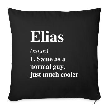 Elias Definition Cool Name Saying Gift - Sofa pillowcase 17,3'' x 17,3'' (45 x 45 cm) - black - Front