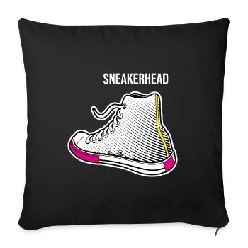 Sneakhead - Sofakissenbezug 45 x 45 cm - Schwarz - Vorne