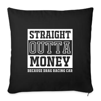 Drag Race - Sofa pillowcase 17,3'' x 17,3'' (45 x 45 cm) - black - Front