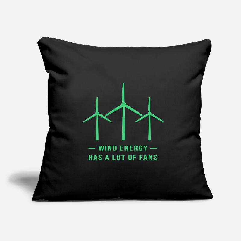 Éolienne, énergie éolienne, énergie éolienne Housse de coussin décorative 45 x 45 cm