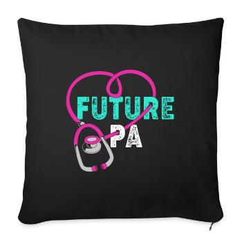 Physician Assistant Nursing MFA PA - Sofa pillowcase 17,3'' x 17,3'' (45 x 45 cm) - black - Front