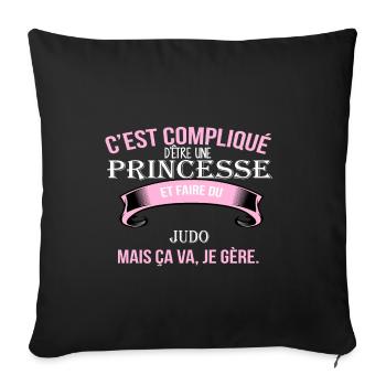 Judo - Housse de coussin décorative 45 x 45 cm - noir - Devant