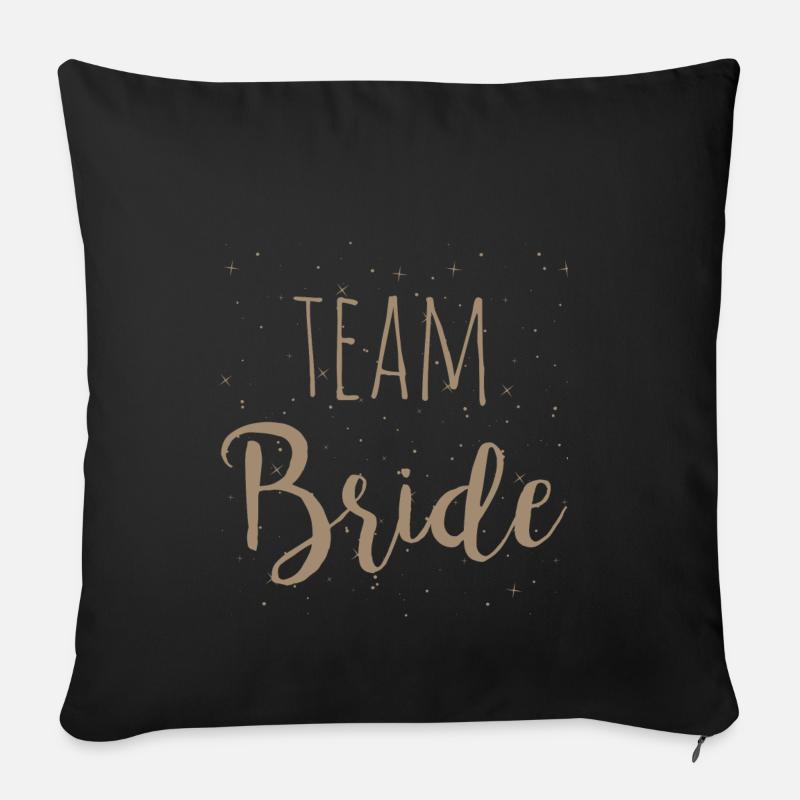 Team Bride - Sofakissenbezug 45 x 45 cm - Schwarz