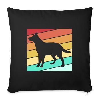 Bouvier australien chien - Housse de coussin décorative 45 x 45 cm - noir - Devant