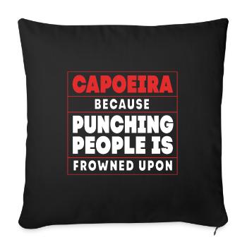 Capoeira - Sofa pillowcase 17,3'' x 17,3'' (45 x 45 cm) - black - Front