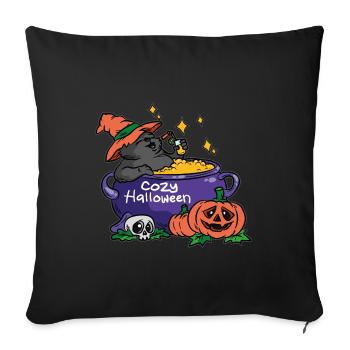 Cozy Halloween Witch - Sofa pillowcase 17,3'' x 17,3'' (45 x 45 cm) - black - Front