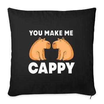 Capibara Capybara - Sofa pillowcase 17,3'' x 17,3'' (45 x 45 cm) - black - Front